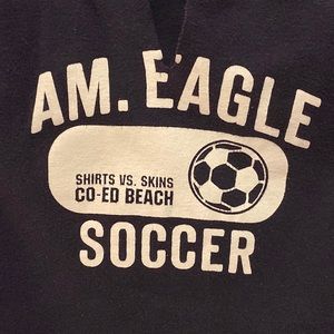 American Eagle Woman’s tank top Blue, slit V neck